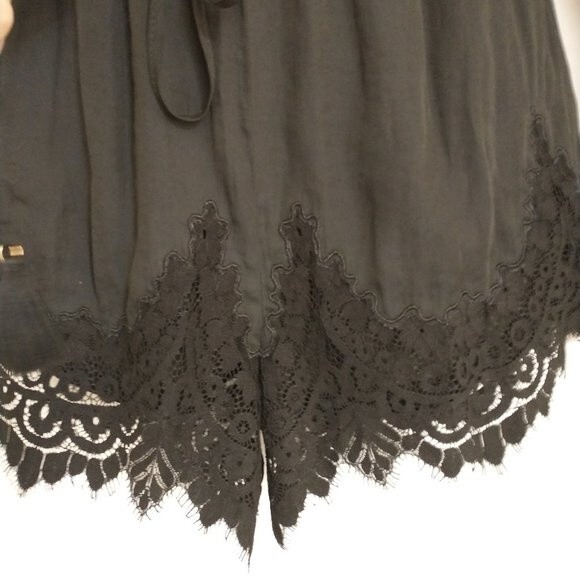 Kendall & Kylie Black Romper Size XS Lace Trim Whimsigoth Witchy Grunge Goth - Picture 4 of 11
